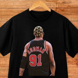 Dennis Rodman Jersey Rap Basketball Crossover Icon Fan T-Shirt